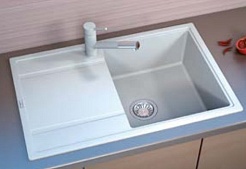 Florentina Мойка гранитная Липси 780 с крылом жасмин – фотография-2