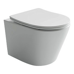 Ceramicanova Подвесной унитаз Balearica Rimless с шумоизоляционной панелью CN1000 с системой инсталляции Envision кнопка Flat белая – фотография-2