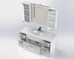 Aquanet Комплект Мебели "Данте 110" 2 шкафа (161224) – фотография-5