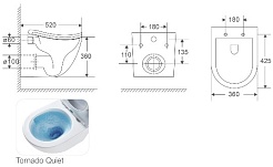 Azario Унитаз подвесной Etera AZ-118E-UQ3 безободковый белый – фотография-15