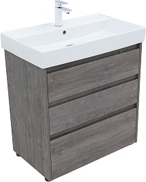 Aquanet Тумба с раковиной Nova Lite 75 дуб рошелье – фотография-2