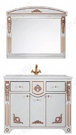 Водолей Зеркало "Версаль 105" белое/золото – фотография-3