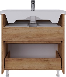 Vigo Тумба с раковиной Wave 800-0-2 дуб золотой – фотография-3