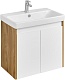 Акватон Тумба с раковиной Сканди Doors 70 белая/дуб рустикальный – фотография-18