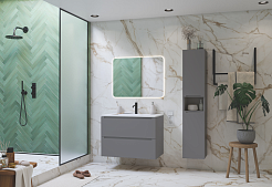 Зов Тумба с раковиной Дион 60 подвесная платиновая – фотография-4