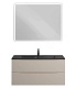 BelBagno Тумба с раковиной Marino 100 подвесная Crema Opaco с раковиной BB1000/445-LV-ART-PR-NERO – фотография-11