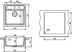Florentina Мойка кухонная Эстель 510 бежевая – фотография-4