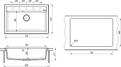 Florentina Мойка кухонная Липси 770 бежевая – фотография-4