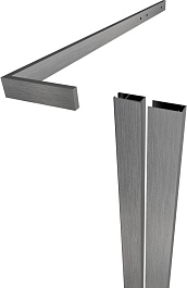 Triton Душевой уголок Терра-Графит 90x90 стекло прозрачное профиль графит – фотография-9