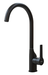 Mixline Смеситель для кухни 35k ML23-032 "Round Black" чёрный – фотография-1