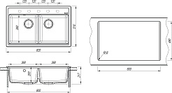 Florentina Мойка кухонная Липси 820 серый шелк – фотография-4