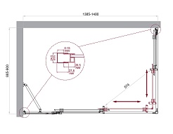 BelBagno Душевой уголок Luce 140/90 LUCE-AH-2/1-140/90-C-Cr – фотография-6