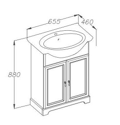 Opadiris Мебель для ванной "Кама 65" орех – фотография-4