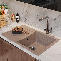 Mixline Мойка кухонная ML-GM31 песочная – фотография-4