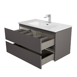 BelBagno Тумба с раковиной Kraft 80 подвесная Темно-Серый матовый с раковиной BB800ETL – фотография-10