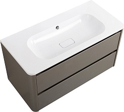 Cezares Тумба с раковиной без отверстия под смеситель Relax 100 подвесная сатин – фотография-3