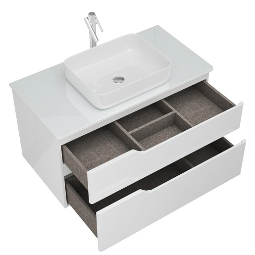 Owl 1975 Мебель для ванной Hella Cristal 100 белый лак – картинка-3