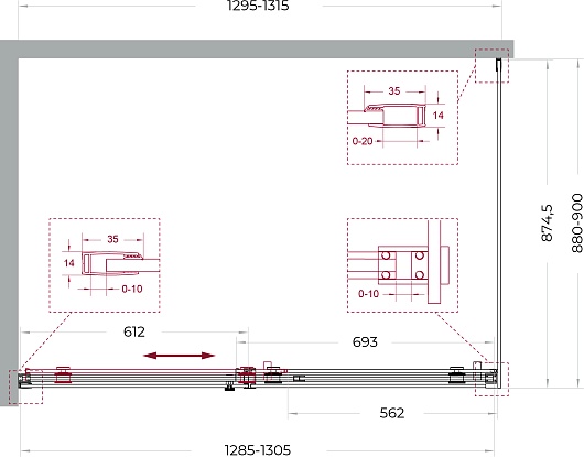 BelBagno Душевой уголок Soft Close-2 SOFT_CLOSE-2-AH-1-130/90-C-Cr 130x90 профиль хром стекло прозрачное – картинка-11