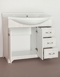 Style Line Мебель для ванной Олеандр-2 90 Люкс рельеф пастель – фотография-12