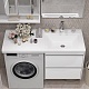 Opadiris Мебель для ванной Фреш 120 R под стиральную машину подвесная белая – картинка-24