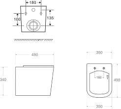 Teymi Унитаз подвесной Helmi Vortex T40303 безободковый – фотография-14