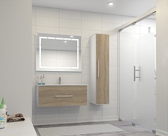 Какса-а Тумба с раковиной Спектр 80 дуб – фотография-4