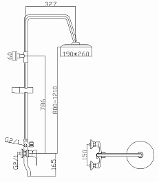 Mixline Душевая стойка 546108 хром – фотография-3