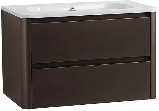 Cezares Тумба с раковиной без отверстия под смеситель Relax 80 подвесная оружейная сталь – фотография-2