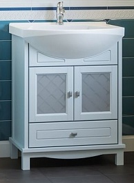 Opadiris Тумба с раковиной Омега 65 голубая – фотография-1