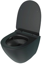 Teymi Унитаз подвесной Lina Pro Vortex T40114 Black безободковый черный матовый – фотография-3