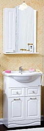 Бриклаер Мебель для ванной Анна 60 L белая – фотография-1