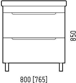 Corozo Мебель для ванной Мадисон 80 Z2 Фостер белая – фотография-10