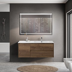 BelBagno Тумба под раковину Kraft 120 R подвесная Rovere Tabacco – фотография-9