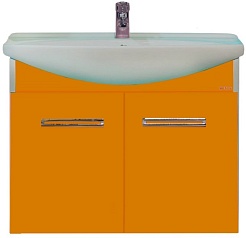 Misty Тумба для умывальника Джулия 65 подвесная оранжевая – фотография-1