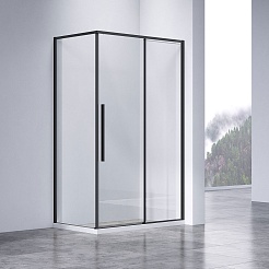 Vincea Душевой уголок Slim-N 130x90 VSR-4SN9013CLB профиль черный стекло прозрачное – фотография-2