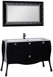 Aquanet Мебель для ванной "Мадонна 120" черная с кристаллами Swarovski (168916) – фотография-1