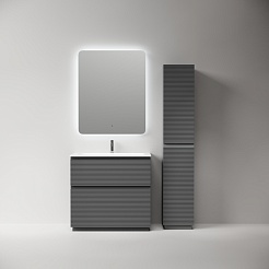 Sancos Тумба под раковину напольная Folk Floor 80 grey soft – фотография-3