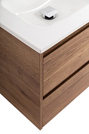 BelBagno Тумба под раковину Kraft 120 подвесная Rovere Tabacco двойная раковина – фотография-8