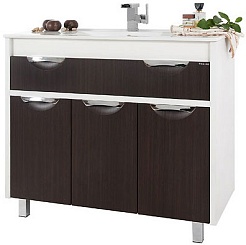 Водолей Тумба с раковиной "Габи 100" венге/белый – фотография-1