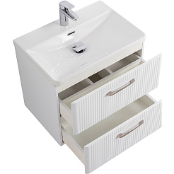 BelBagno Тумба под раковину Due 50 подвесная Белый металлик – фотография-4