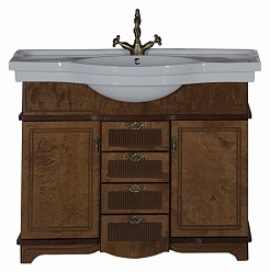 Aquanet Тумба с раковиной "Луис 110" темный орех (179730) – фотография-1