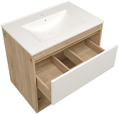 Teymi Фасад для тумбы Vitra 70 Волна белый – фотография-4