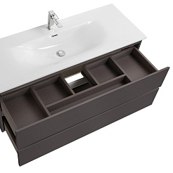BelBagno Тумба с раковиной Kraft 120 подвесная Темно-Серый матовый с раковиной BB-8099-120 – фотография-7