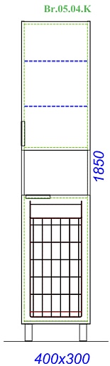 Aqwella Пенал для ванной Бриг 40 с б/к седой дуб – картинка-3