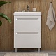 Equil Тумба с раковиной Corner 60 2 ящика напольная белая – картинка-13
