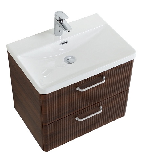 BelBagno Тумба с раковиной Due 60 подвесная Noce ручки Белый – картинка-3