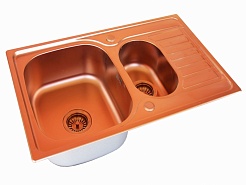 Zorg Кухонная мойка "Inox PVD" SZR-780-2-480 COPPER – фотография-1