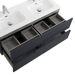 Cezares Тумба под раковину Duet-N 120 с 4 ящиками подвесная grafito – фотография-4