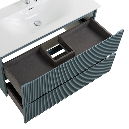 BelBagno Тумба с раковиной Uno 100 подвесная Голубой матовый с раковиной BB-8099-100 – картинка-5