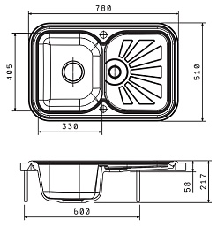 Florentina Мойка гранитная Крит 780 грей – фотография-2